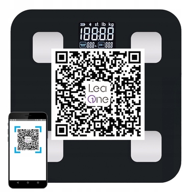 Електронні аналітичні ваги для ванної кімнати Slim, чорні — з підтримкою української мови в додатку