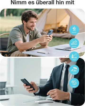 Power Bank Pilot 4GS 12000mAh - Портативний зарядний пристрій для iPhone, Samsung, Huawei та інших пристроїв (Сріблястий)