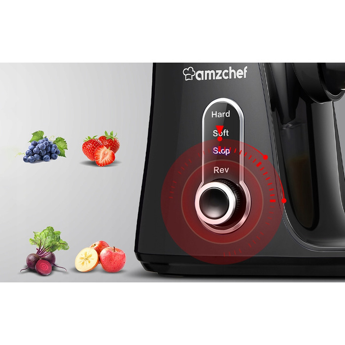 Горизонтальна шнекова соковижималка Amzchef GM3001-BK 150 Вт