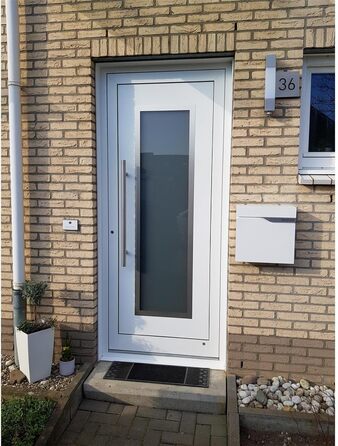 Поштова скринька Metzler антрацит з газетницею та табличкою для імені, RAL 7016, вулична, стійка до корозії, для настінного монтажу, сучасний дизайн 37x37x10.5 см