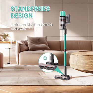 Бездротовий акумуляторний пилосос SmartAI V5 з автоматичним режимом, 55Kpa, 600W, 80 хвилин роботи, для килимів, шерсті тварин та твердих поверхонь