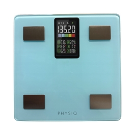 Ваги для ванної Physiq, сині, загартоване скло, до 226 кг