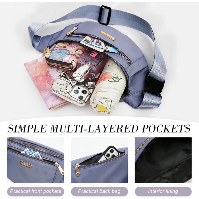 Гірчатка поясна водонепроникна для жінок та чоловіків, сумка через плече, поясна сумка, бірюзова