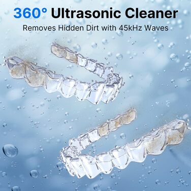 Ультразвукова мийка для ювелірних виробів та зубних протезів, 45000 Гц, 25 Вт, 200 мл, чорна