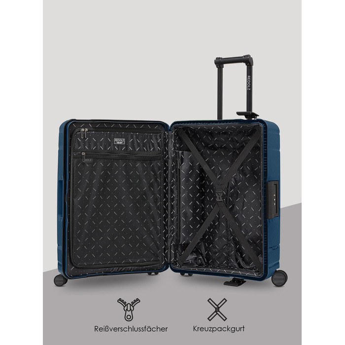Набір валіз REDOLZ Hartschalen: 3 шт. з поліпропілену, TSA-замок, 4 колеса