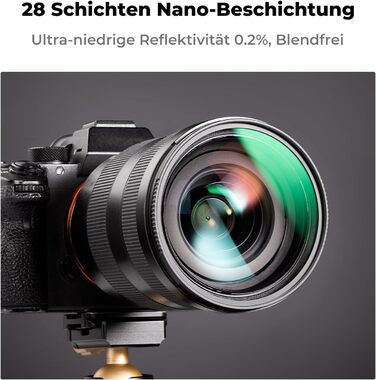 Набір фільтрів K&F Concept Nano X-Serie 58mm: поляризаційний фільтр, UV-фільтр, кришки об'єктива (2 шт.), серветки для чищення (3 шт.)
