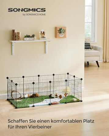 Клітка для дрібних тварин SONGMICS LPI01H, металева сітка, 123 x 63 x 41 см, чорна