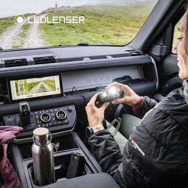 Ліхтар налобний Ledlenser HF8R Core, 2000 лм, LED, акумуляторний, водонепроникний IP68, з червоним світлом, для туризму, зелений