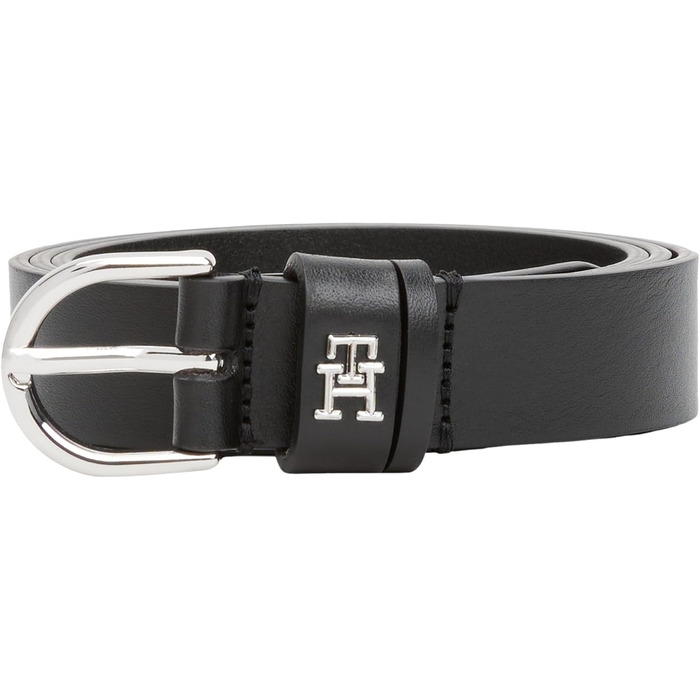 Ремінь жіночий Tommy Hilfiger Essential Effortless 2.5 см шкіряний чорний 85