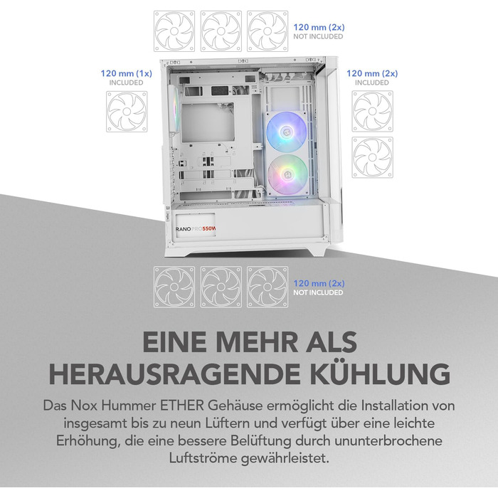 Ігровий корпус NOX Hummer BIOS Midi-Tower ATX/Micro-ATX/ITX з 8