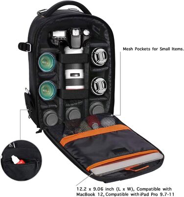 Рюкзак для фотокамери MOSISO: захищений, модульний, сумісний з Canon, Nikon, Sony