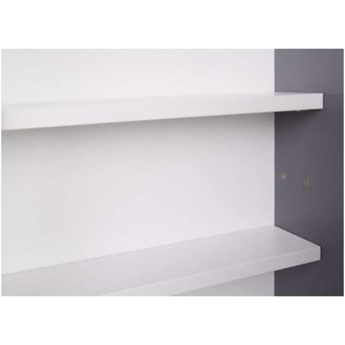 Колекційна підвісна вітрина Inter Link Collecty з МДФ і скла, сіро-біла, 80x60x9,5 см, настінна полиця для експонатів