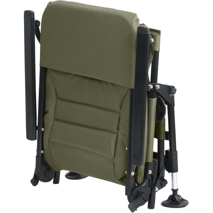 Крісло розкладне CampFeuer Angelstuhl мохово-зелений/чорний, регульоване по висоті, для кемпінгу, риболовлі та подорожей