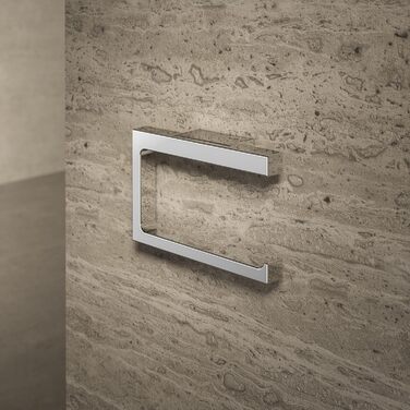 KEUCO Toilet Paper Holder, High-Gloss Chrome, Open Design, Toilet Roll Holder for Bathroom and Guest Toilet, Edition 11