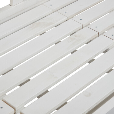 Relaxdays White Garden Bench with Table