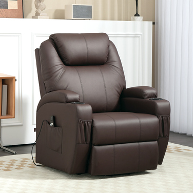 HOMCOM Lift Chair, Reclining, Recliner with Cup Holder & Storage Pouch, Remote Control | Aosom
