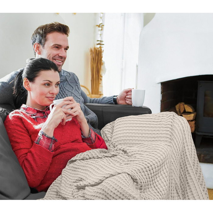 Плед Baumwoll Waffeldecke Utopia Bedding: бавовна, вафельна тканина, 152x127 см, хакі