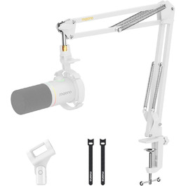 Мікрофонний тримач Maono BA20, чорний: регульований штатив для подкастів, геймінгу, стрімінгу та запису – з кріпленням до столу та адаптером 3/8' - 5/8'