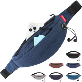 Поясна сумка TYNAT для туризму та спорту (сіра, блакитна), T201