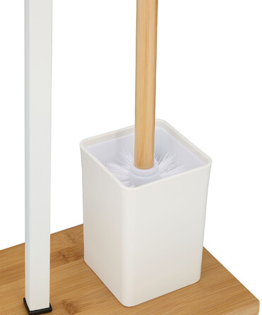 Relaxdays Toilet Set made of Bamboo & Stainless Steel