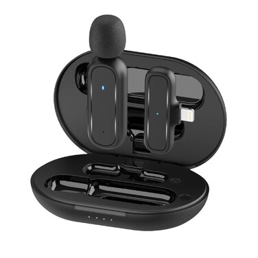 Мікрофон Lavalier Moman Handy Mini: бездротовий мікрофон для iPhone, YouTube, TikTok (колір: коричневий)