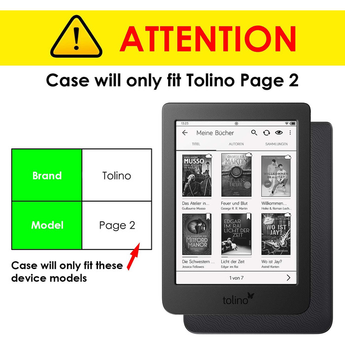 Чохол для Tolino 2019 Roségold: тонкий, легкий, з авто-вимиканням, захисний (чохол-табличка)