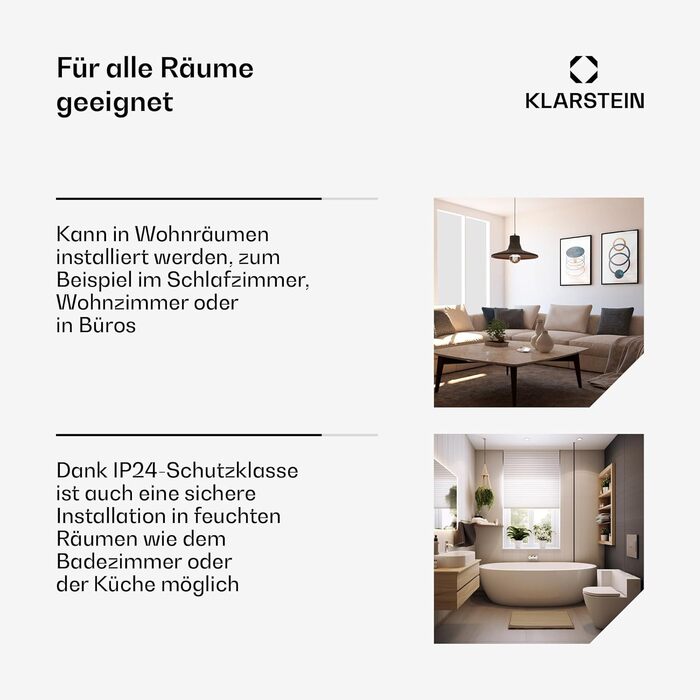 Електричний конвектор Klarstein: мобільний нагрівач з термостатом, 2000 Вт