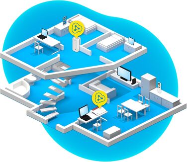 Набір FFRITZ!Powerline 1240 AX WLAN: Powerline Gigabit Wi-Fi 6, точка доступу WLAN, для медіа-трансляції, HD-відео, інтернет-ТБ, 1200 Мбіт/с