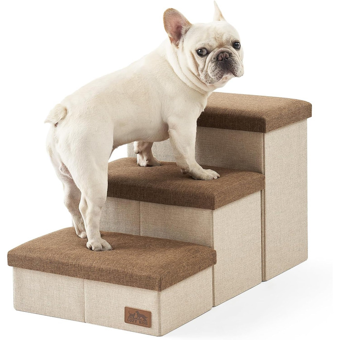 Сходинка для собак маленьких порід зі зберіганням, широка, складна для ліжка та дивану, з неслизьким покриттям, водонепроникна (4x72x42.5см)