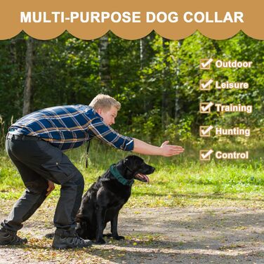 Тактичне нашийник для собак з ручкою, XL, зелений. Міцний, регульований, з металевою застібкою та неопреновою підкладкою