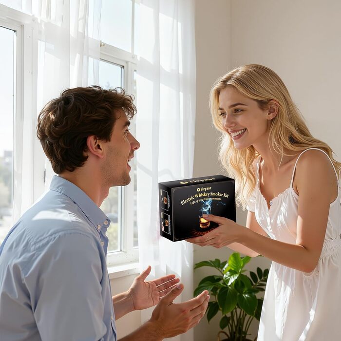 Набір для копчення коктейлів CIRYASR, електричний, без бутану, з 6 смаками, RGB-підсвічування, для віскі, бурбон, як подарунок для чоловіків