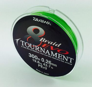 Daiwa Tournament 8 Braid EVO 0.30mm 23.4kg 300m braided line