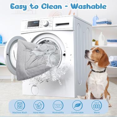 Крісло-ліжко для собак середніх порід Baodan, 90x60 см, сіре, з антиковзною основою