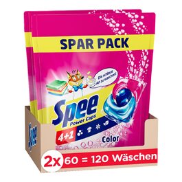 Капсули для прання кольорових речей Spee Power Caps Color, без запаху, 120 шт.