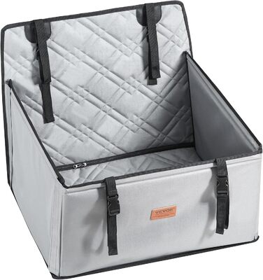 Автокрісло для собак VEVOR, водовідштовхувальне, з підставкою, з поворотцем, для собак до 22 кг (Сірий)