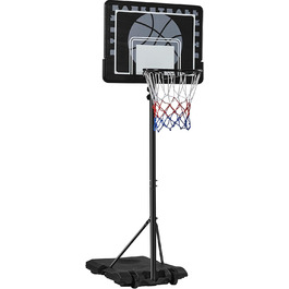 Yaheetech Adjustable Height Basketball Stand with Wheels - Portable Basketball System with Fillable Base - Indoor/Outdoor Basketball Hoop, 264cm