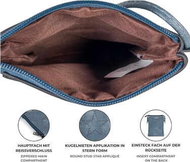 Сумка styleBREAKER Mini зірочка, жіноча сумка-месенджер, плечова сумка, оксамитова, темно-зелена 02012235