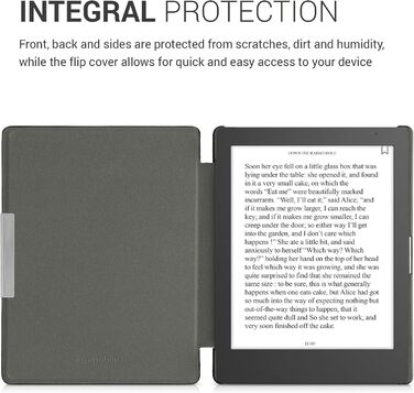 Чохол kwmobile для Kobo Aura Edition 1: тканинний захисний чохол для eReader, темно-сірий