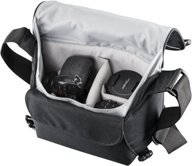 Сумка для фотоапарата Mantona Mondstein SLR чорно-біла (Messenger Bag, універсальна)