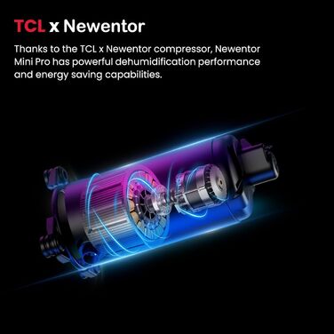 Електричний осушувач повітря Newentor 25 л/день - 270 Вт - для приміщень до 80 м² - 10 років гарантії - з шлангом 2 м, фільтром та таймером