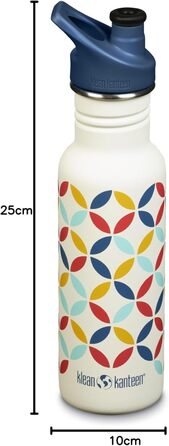 Klean Kanteen Classic Narrow Water Bottle 18 oz (Retro Dots)