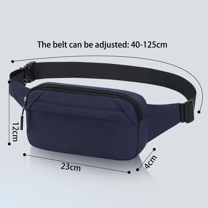 Сумка на пояс для чоловіків та жінок, спортивна, для подорожей та активного відпочинку (Блакитна)