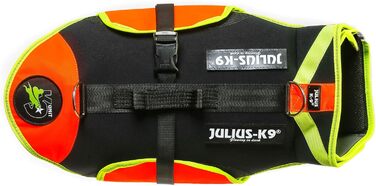 Жилет для собак Julius-K9 IDC 3в1, чорний та неоновий (XL)