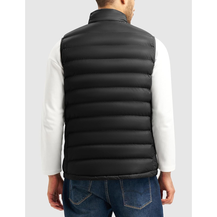 Чоловіча жилетка Rdruko з пуховим наповнювачем, тепла зимова жилетка для активного відпочинку та повсякденного носіння, 5 кишень, чорний колір