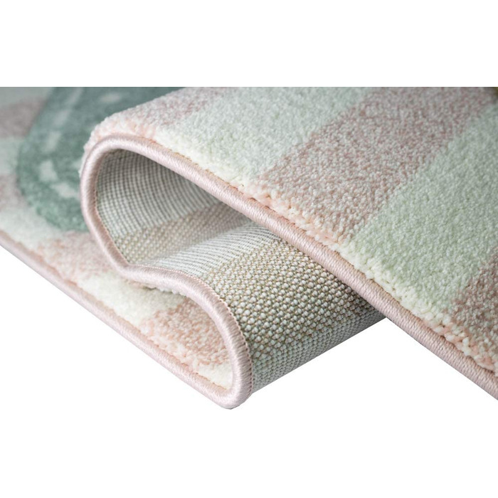 Dreamy Rug Children's Rug Hearts Children's Room Rug Girl in Pink, Purple, Green Size 80x150 cm