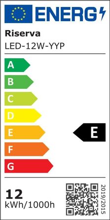 LED дзеркальна лампа Riserva 12W для ванної кімнати, поворотна 300°, 38 см, тепле світло 3000K, чорний колір
