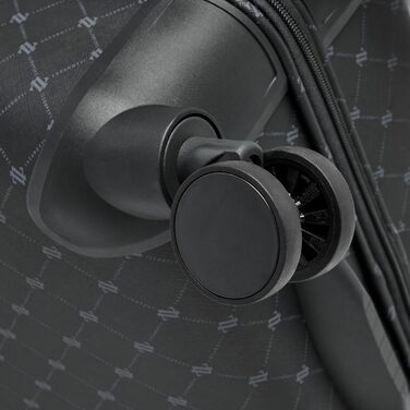 Чорний валіза середнього розміру Lazarotti Palermo (66 см) | Тріумф середній валіза-тележка 49 x 29 x 66 см | Легкий гібридний матеріал з логотипом та захистом кутів | 4 подвійні колеса та TSA-замок для жінок та чоловіків