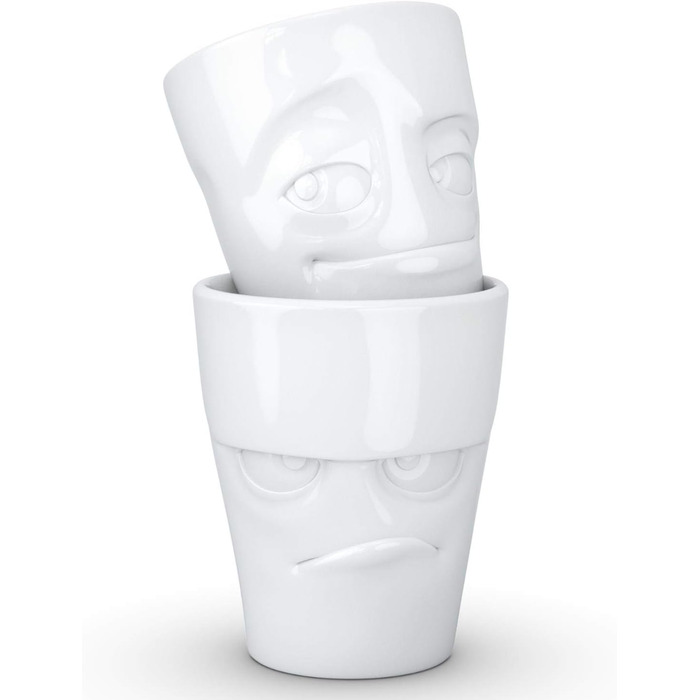 Fiftyeight TV Mug Set, 2-Piece Set, Mischievous/Grumpy, Porcelain, White, 350 ml, T012701