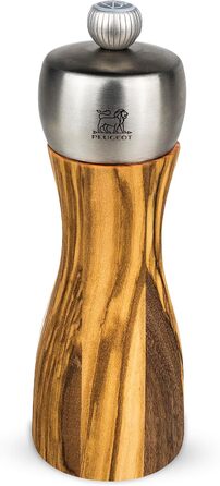 Мельниця для солі Peugeot Fidji 15 см, графіт, ручна, з регулюванням ступеня помолу, з PEFC-сертифікованого дерева