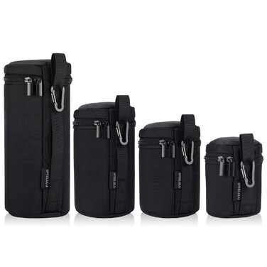 Водонепроникний захисний чохол для об'єктивів камери (набір 4 розмірів) - захист для DSLR об'єктивів